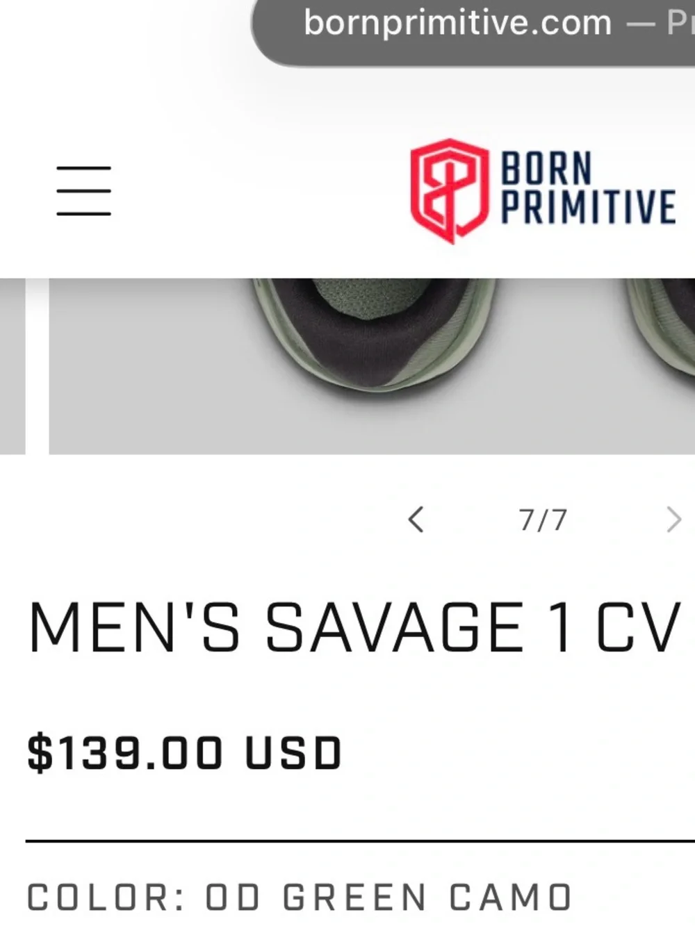 Men's Savage 1 CV Trainer - Green Camo